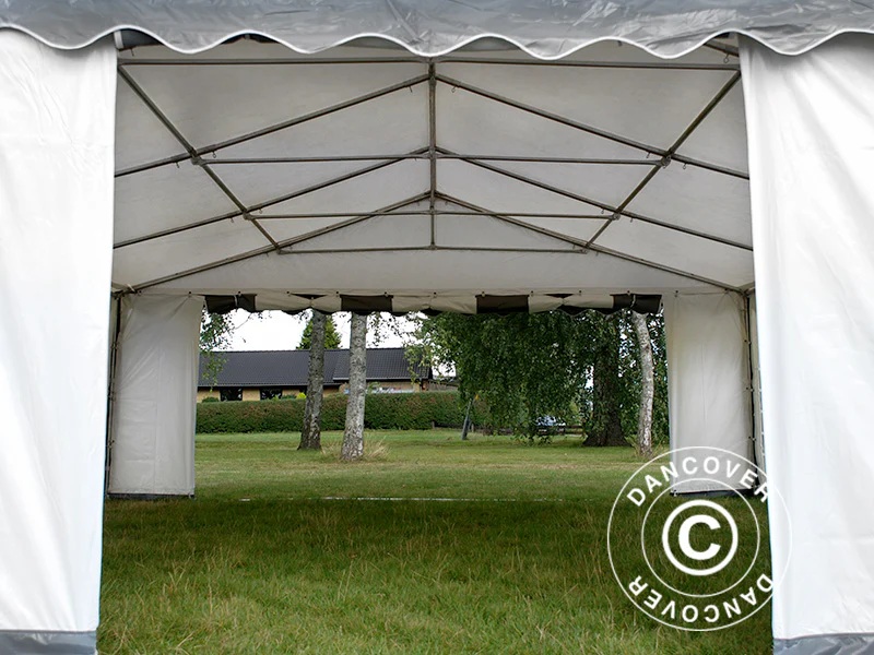 Partytelt Original 6x8m PVC 900, Grå/Hvid - Image 7