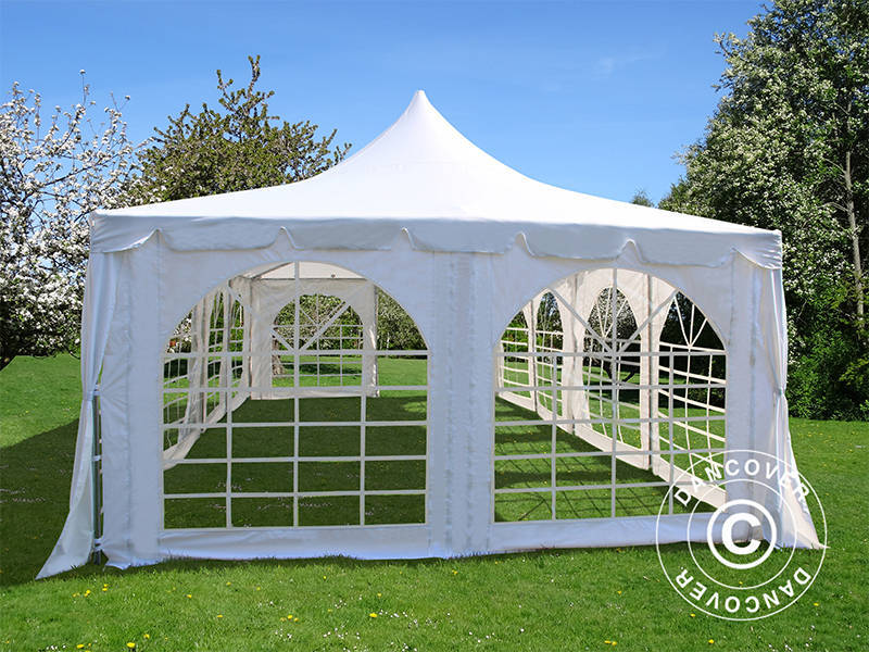 Partytelt Pagoda 4x8m, Hvid - Image 4