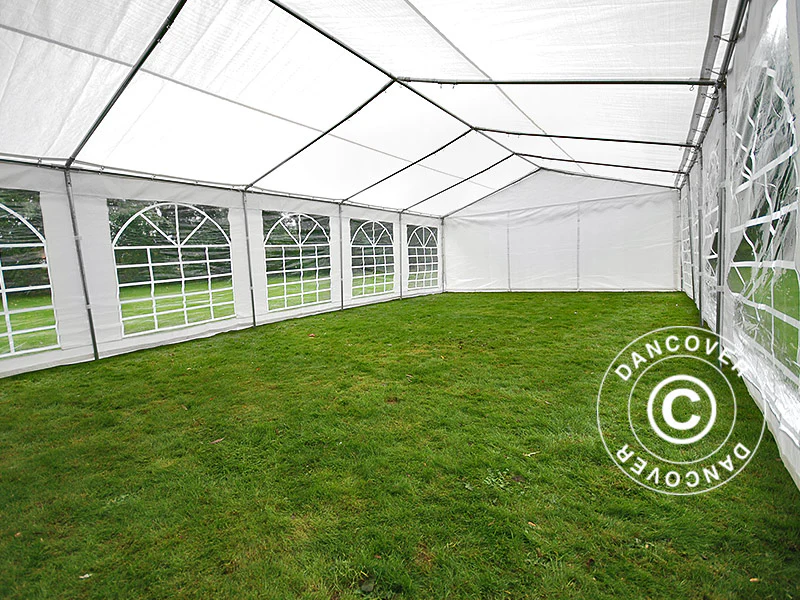 Partytelt PLUS 5x10m PE 700, Hvid + Bundramme - Image 10