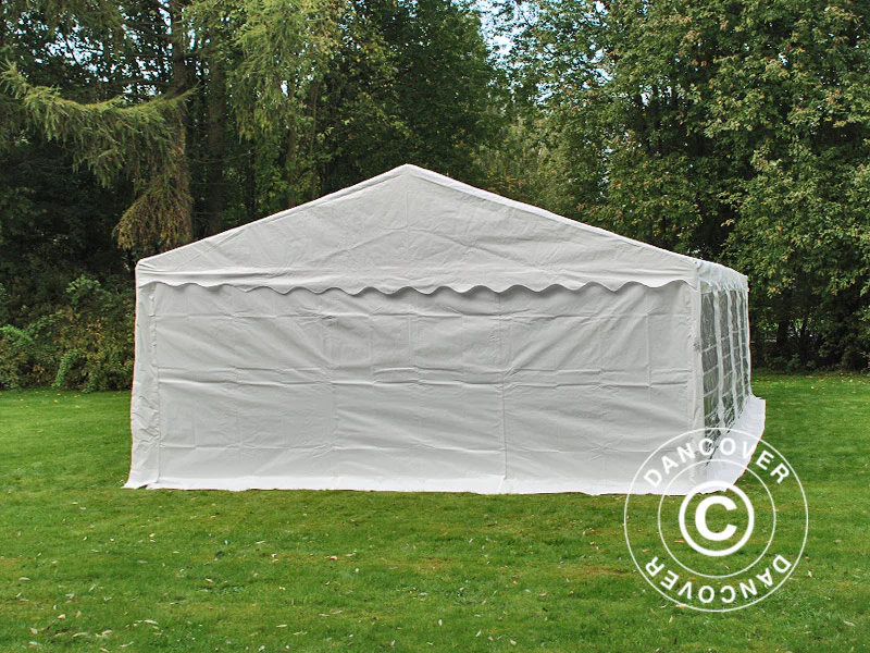 Partytelt PLUS 5x10m PE 700, Hvid + Bundramme - Image 11