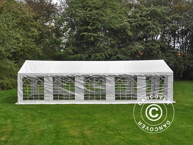 Partytelt PLUS 5x10m PE 700, Hvid + Bundramme - Image 4