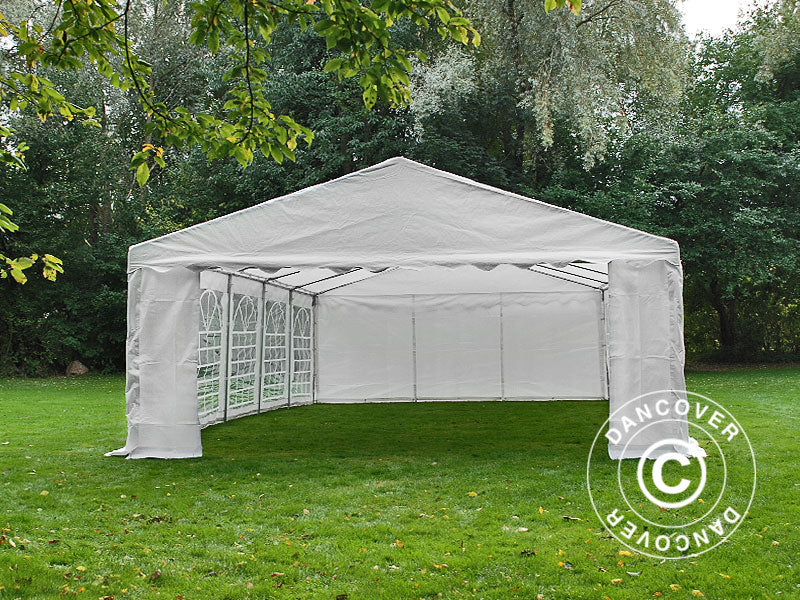 Partytelt PLUS 5x10m PE 700, Hvid + Bundramme - Image 5