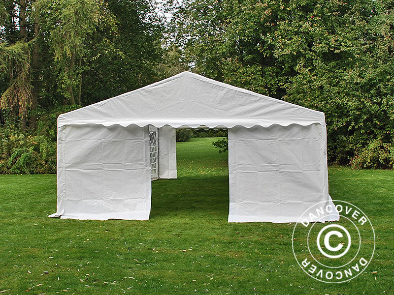 Partytelt PLUS 5x10m PE 700, Hvid + Bundramme - Image 6