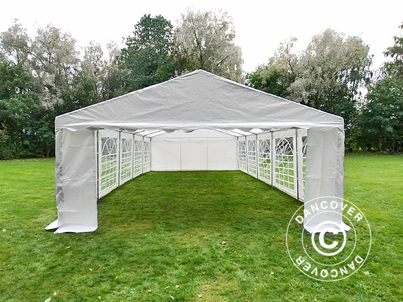 Partytelt PLUS 5x10m PE 700, Hvid + Bundramme - Image 8