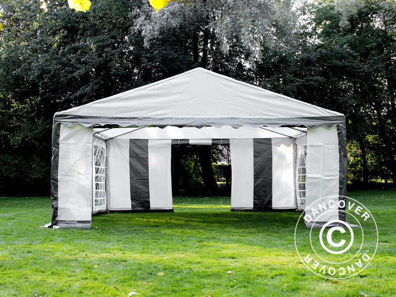 Partytelt PLUS 5x6m PE 700, Grå/Hvid - Image 15