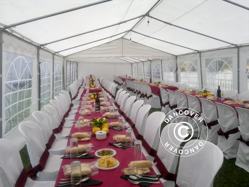 Partytelt PLUS 5x8m PE 700, Hvid - Image 9