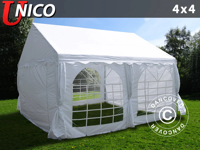 Partytelt UNICO 4x4m, Hvid