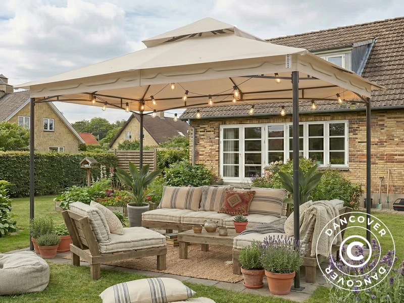 Pavillon Horus, 3x3,7m, Beige - Image 3