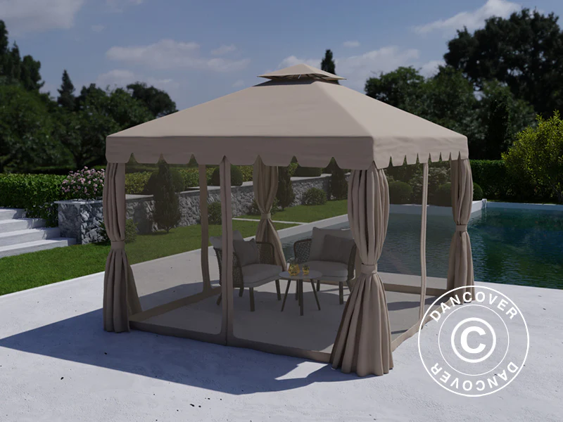 Pavillon Osiris 3x3m, Mørk beige - Image 4
