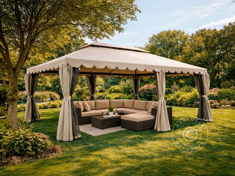 Pavillon Osiris 3x6m, Mørk beige