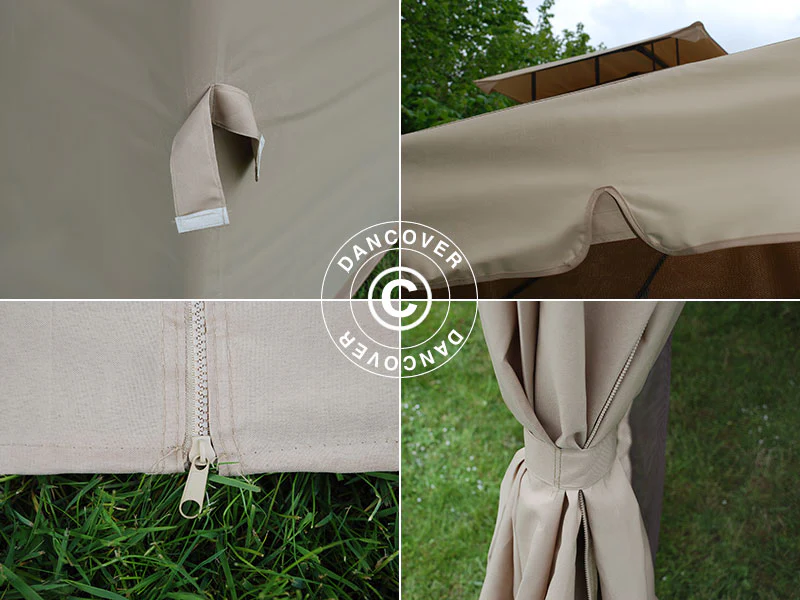 Pavillon Osiris 4x4m, Mørk beige - Image 11