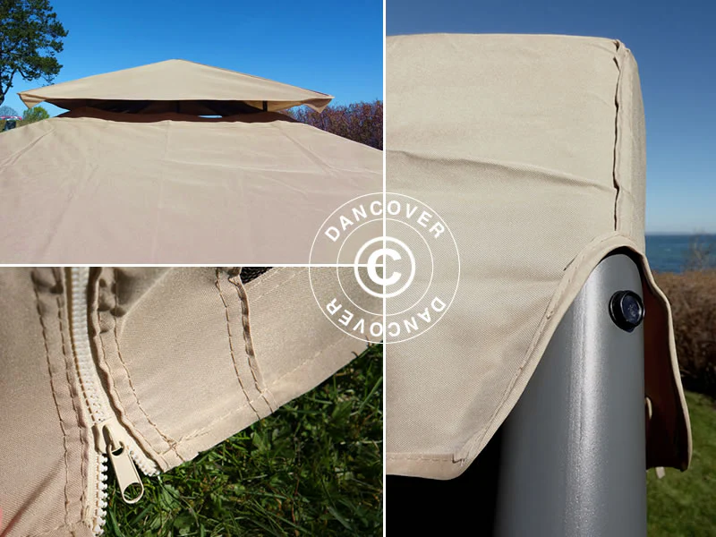 Pavillon Osiris 4x4m, Mørk beige - Image 8