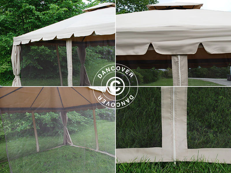 Pavillon Osiris 4x4m, Mørk beige - Image 9