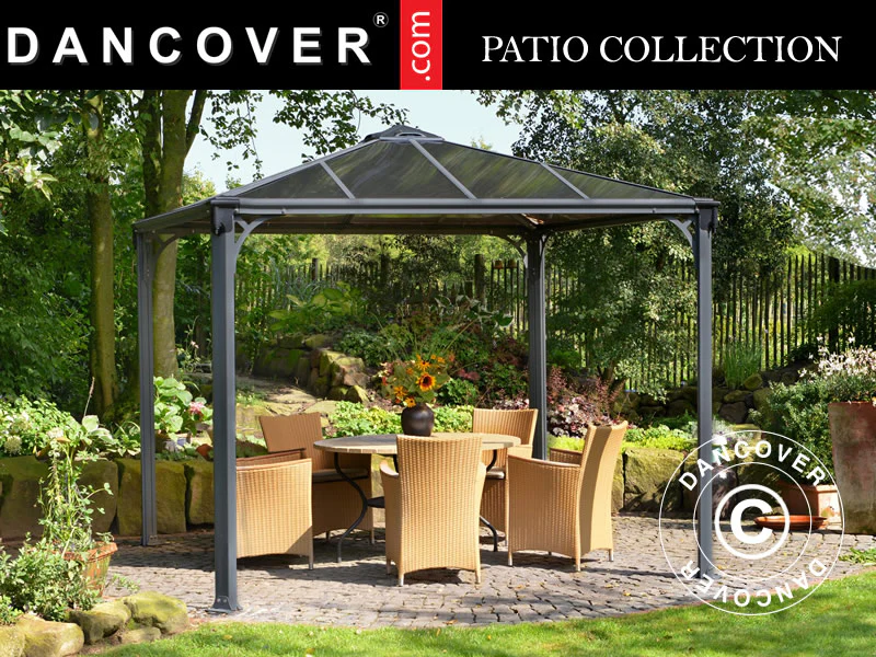 Pavillon Palermo 2,95x2,95m, Antracit