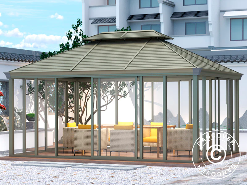 Pavillon San Bruno m/polycarbonat, 3,6x5m, Messing - Image 4