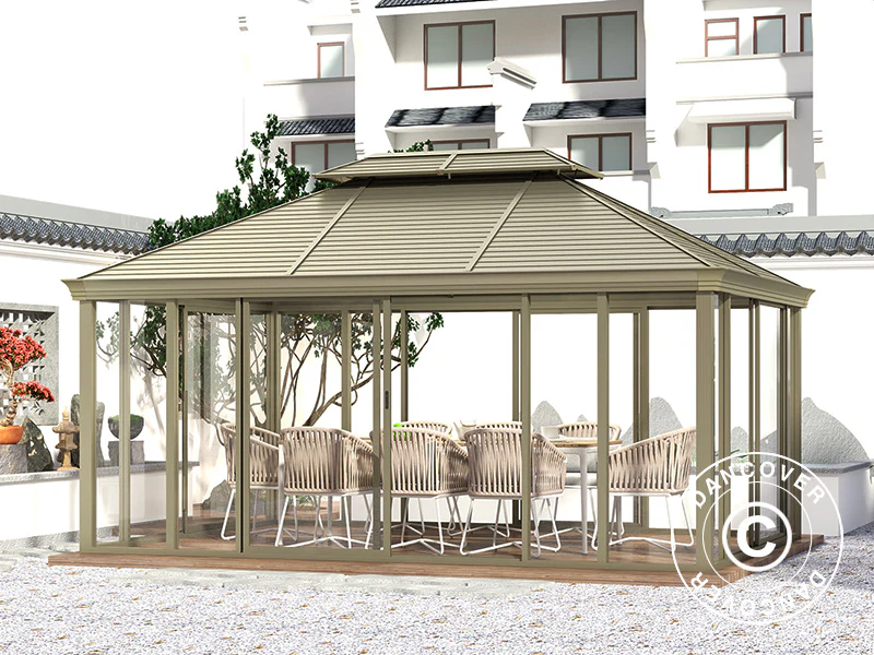 Pavillon San Bruno m/polycarbonat, 3,6x5m, Messing - Image 5