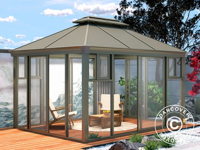 Pavillon San Bruno m/polycarbonat, 3x4m, Messing - Image 5
