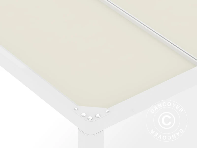 Pergola pavillon San Fernando, 4x3m, Hvid/Beige - Image 10