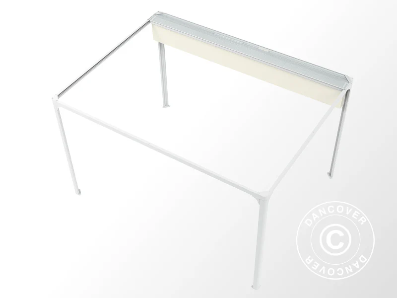 Pergola pavillon San Fernando, 4x3m, Hvid/Beige - Image 8
