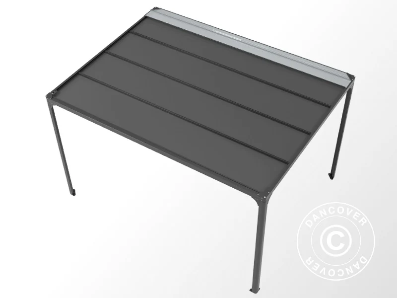 Pergola pavillon San Fernando, 4x3m, Sort/Mørkegrå - Image 7