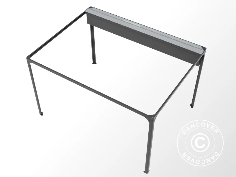 Pergola pavillon San Fernando, 4x3m, Sort/Mørkegrå - Image 8