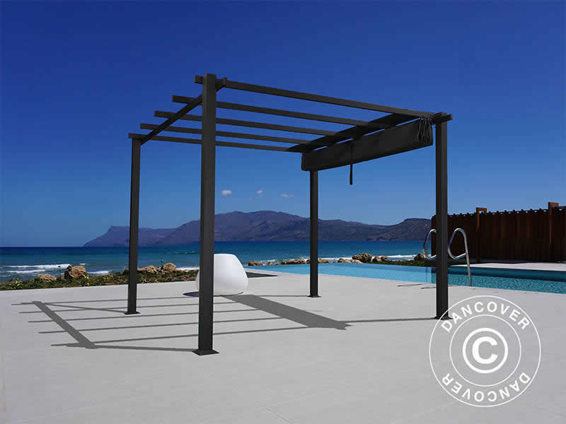 Pergola pavillon Santa Cruz, 3x4m, Mørkegrå - Image 2