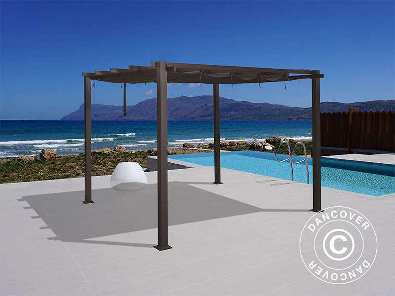Pergola pavillon Santa Cruz, 3x4m, Mørkegrå - Image 3