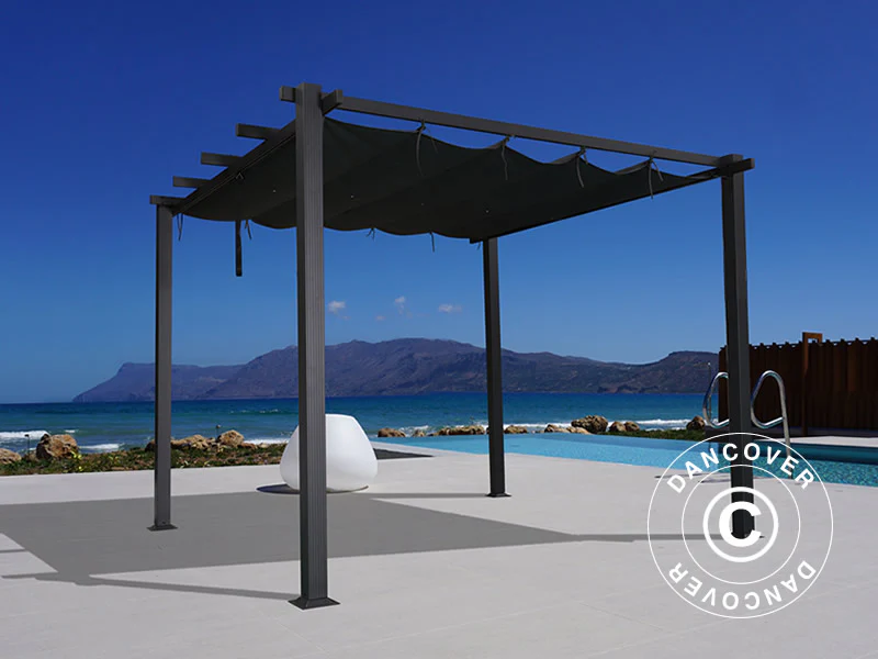 Pergola pavillon Santa Cruz, 3x4m, Mørkegrå - Image 4