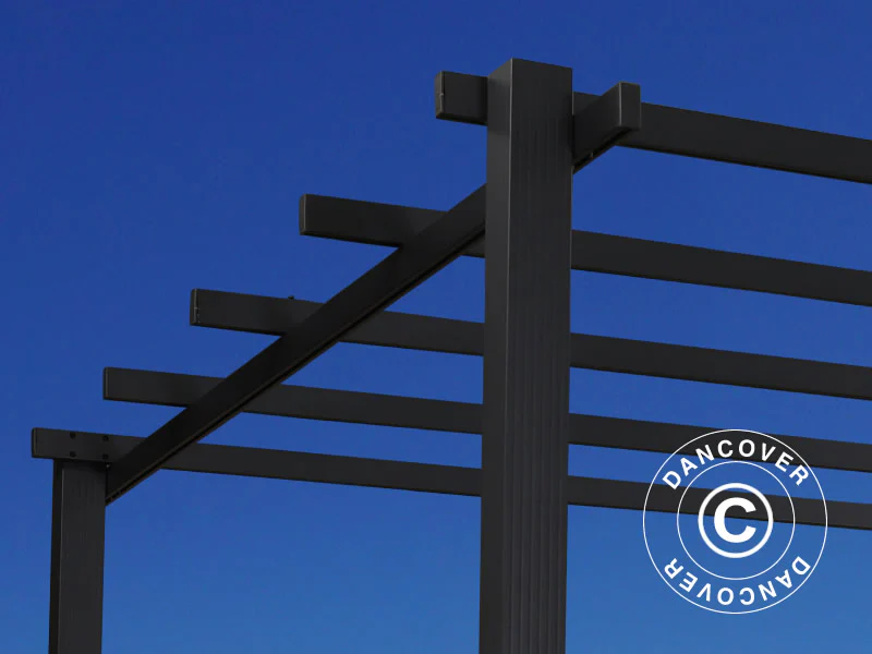 Pergola pavillon Santa Cruz, 3x4m, Mørkegrå - Image 5