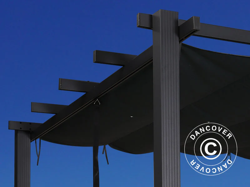 Pergola pavillon Santa Cruz, 3x4m, Mørkegrå - Image 8