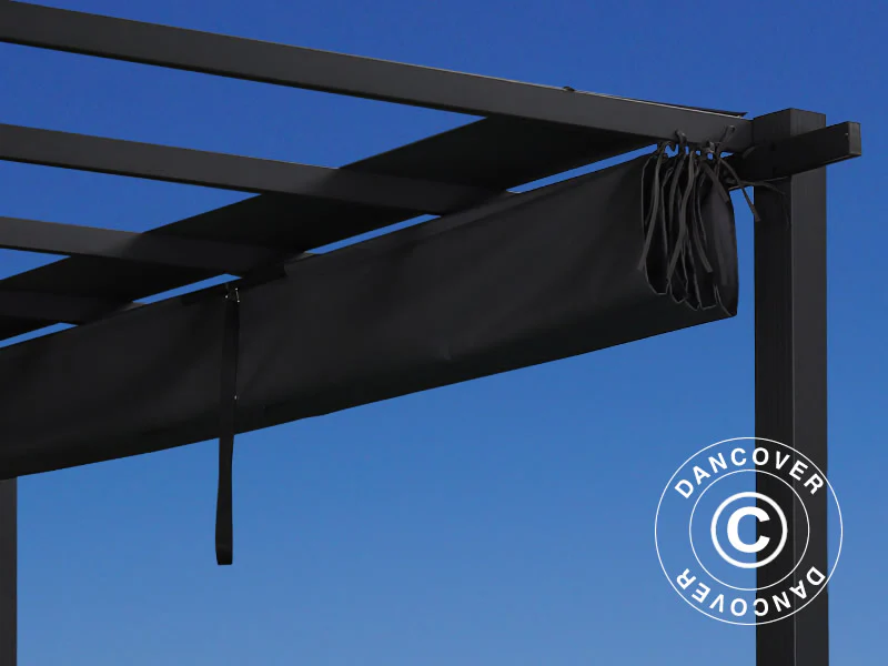 Pergola pavillon Santa Cruz, 3x4m, Mørkegrå - Image 9