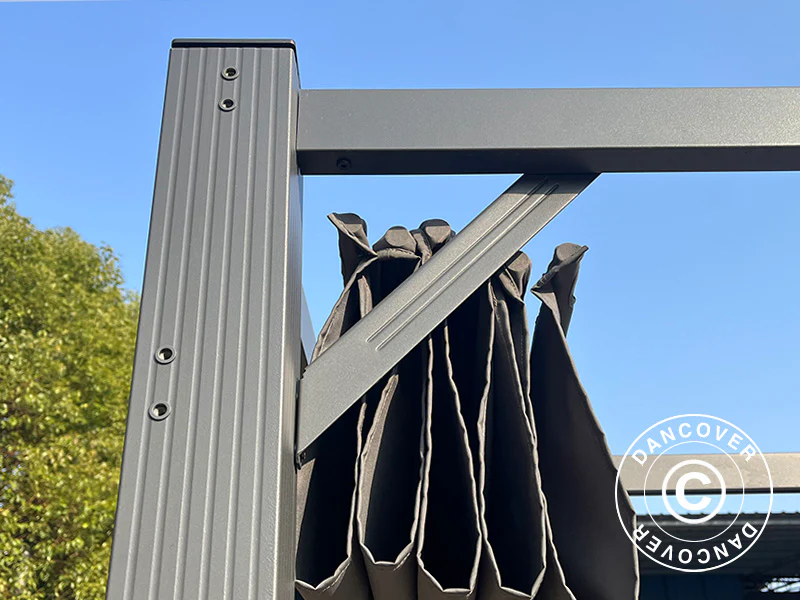 Pergola pavillon Santa Cruz, 3x6m, Mørkegrå - Image 6