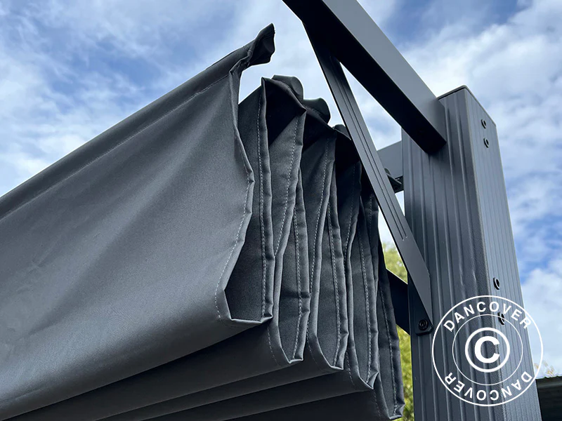 Pergola pavillon Santa Cruz, 3x6m, Mørkegrå - Image 8