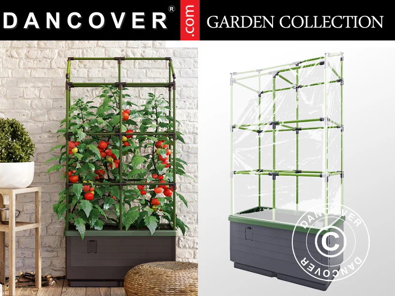 Plantekasse CityJungle inkl. sommercover, selvvandende, 62x33x128cm, Antracit