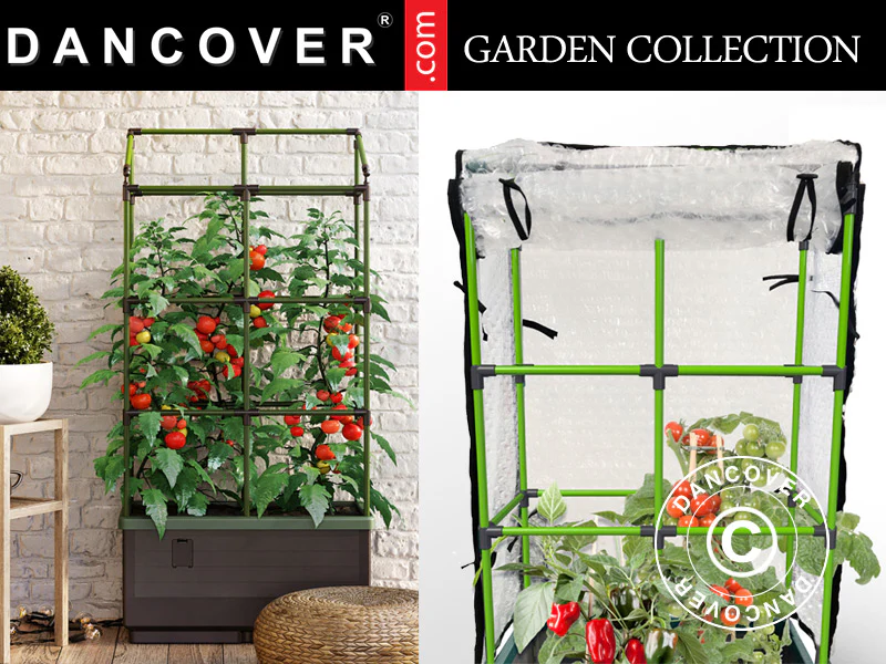 Plantekasse CityJungle inkl. vintercover, selvvandende, 62x33x128cm, Antracit