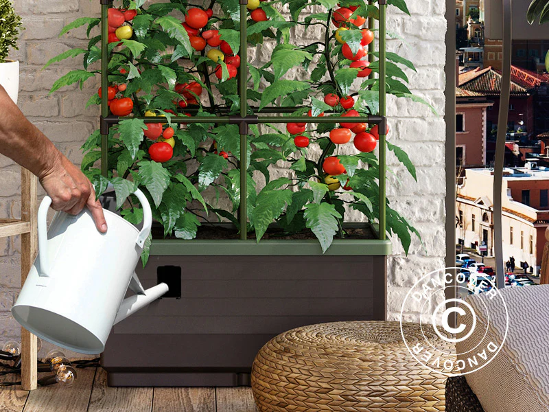 Plantekasse CityJungle inkl. vintercover, selvvandende, 62x33x128cm, Antracit - Image 3
