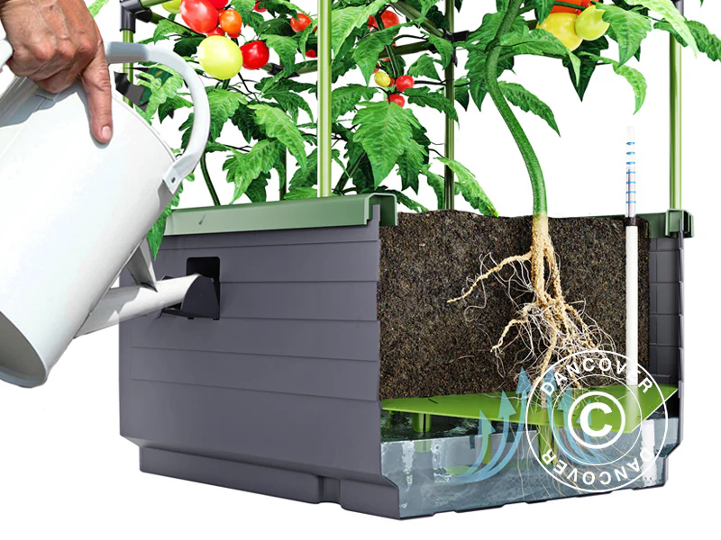 Plantekasse CityJungle inkl. vintercover, selvvandende, 62x33x128cm, Antracit - Image 6