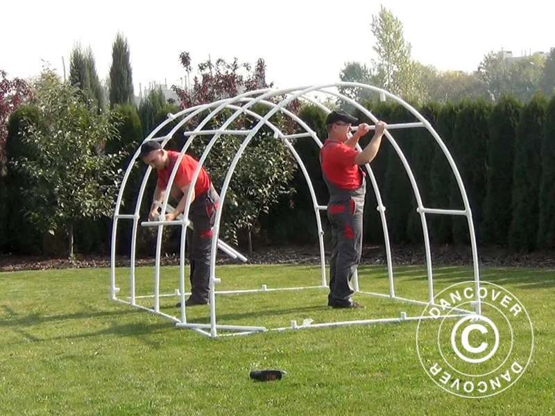 Polytunnel Drivhus 130, 2,2x3x1,9m, 6,6m², Transparent - Image 10