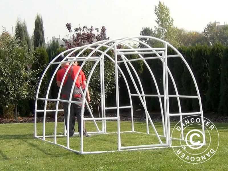 Polytunnel Drivhus 130, 2,2x3x1,9m, 6,6m², Transparent - Image 11