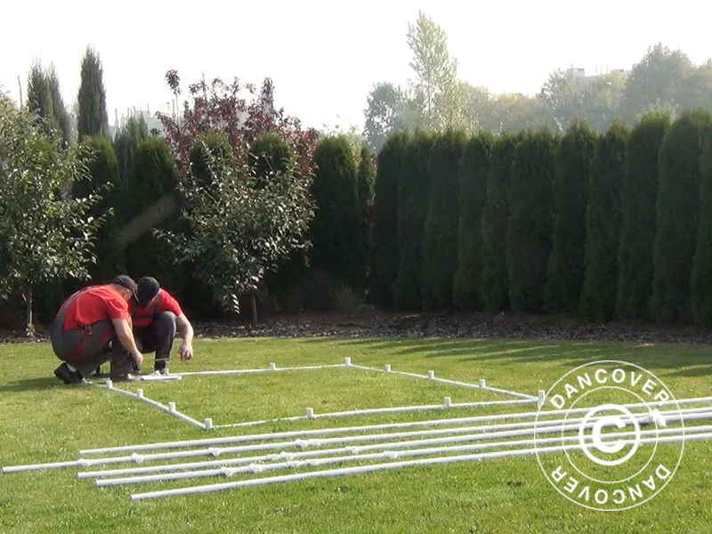 Polytunnel Drivhus 130, 2,2x3x1,9m, 6,6m², Transparent - Image 8