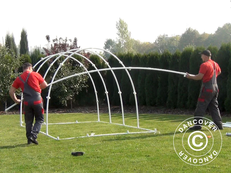 Polytunnel Drivhus 130, 2,2x3x1,9m, 6,6m², Transparent - Image 9