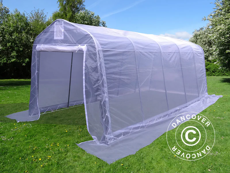 Polytunnel Drivhus, 2,4x6x2,4m, PE, 14,4m², Transparent - Image 2