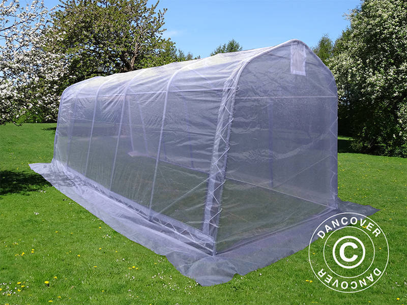 Polytunnel Drivhus, 2,4x6x2,4m, PE, 14,4m², Transparent - Image 3
