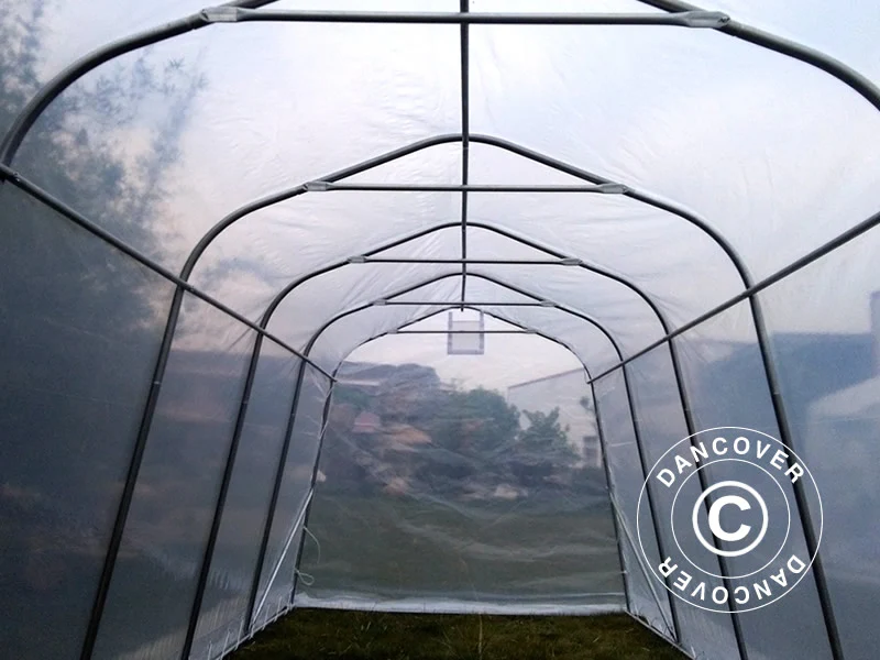 Polytunnel Drivhus, 2,4x6x2,4m, PE, 14,4m², Transparent - Image 6