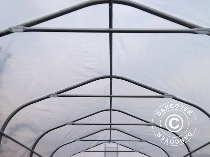 Polytunnel Drivhus, 2,4x6x2,4m, PE, 14,4m², Transparent - Image 7