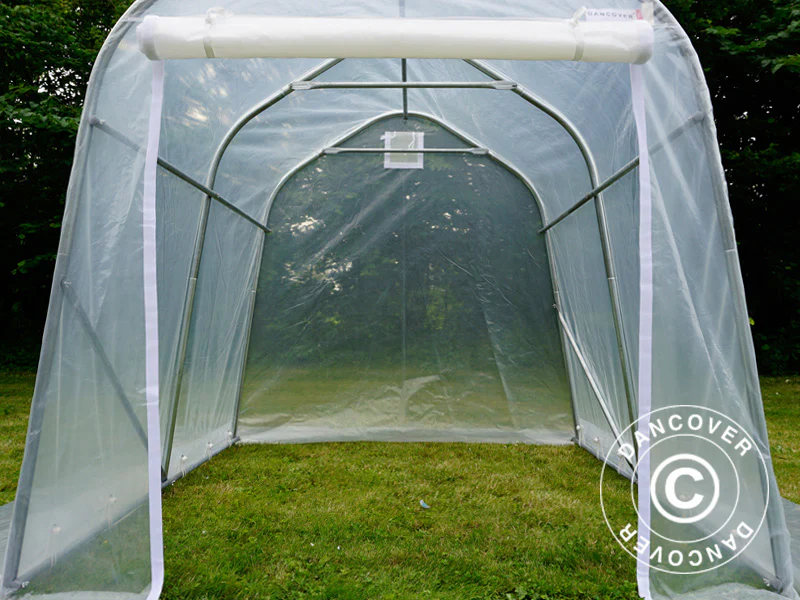 Polytunnel Drivhus, 2x2x2m, PE, 4m², Transparent - Image 10