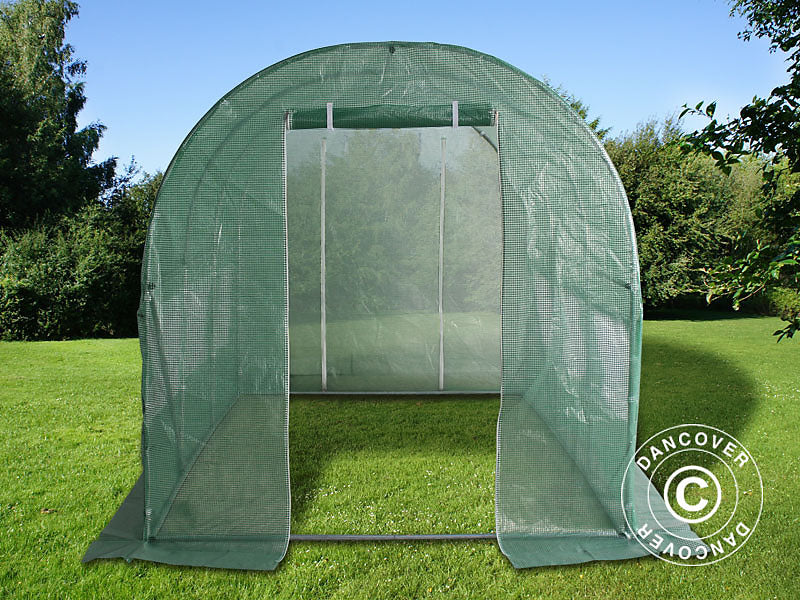 Polytunnel Drivhus 2x4,5x2m, 9m², Grøn - Image 2