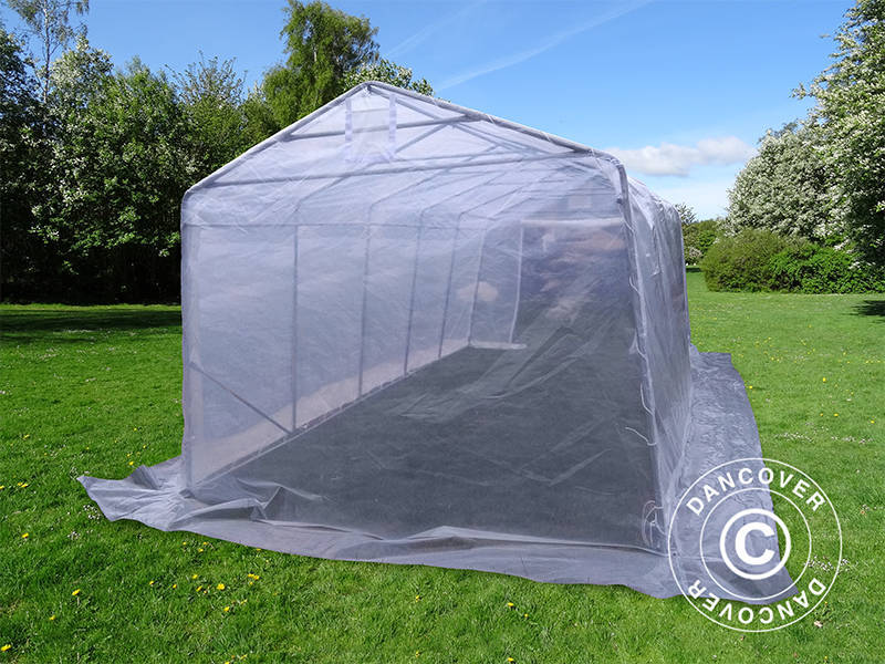 Polytunnel Drivhus, 3,3x6x2,4m, PE, 19,8m², Transparent - Image 2