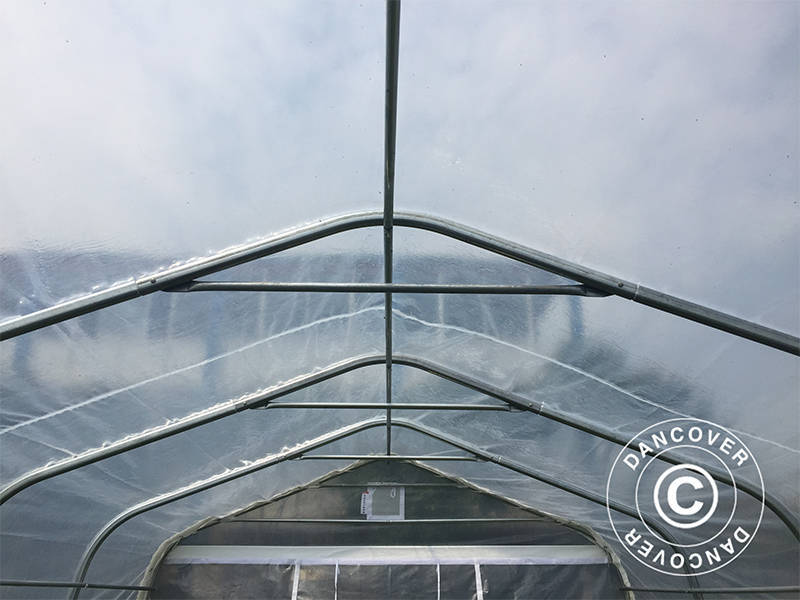 Polytunnel Drivhus, 3,6x6x2,68m, PE, 21,6m², Transparent - Image 10