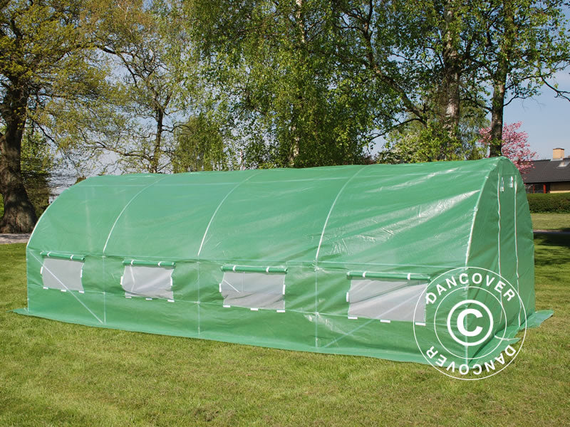 Polytunnel Drivhus 3x6x2m, 18m², Grøn - Image 2